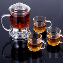 The love of tea glass tea set tea water separation bubble teapot public Cup Kung Fu Tea Cup household tea maker one pot six Cups