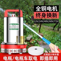 Small DC submersible pump 12V24 volt battery 48V60V72V electric vehicle pumper picks up the power supply