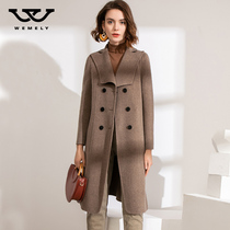 Double face cashmere big coat woman with 2020 autumn and winter new loose double-row buttoned fashion turd fur coats women