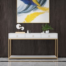 Nordic wrought iron entrance porch table modern minimalist case porch counter Wall narrow table corridor aisle decorative table