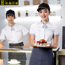 Clothing waiters work clothes short-sleeved western restaurant restaurant dessert shop cake milk tea bakery womens summer clothes
