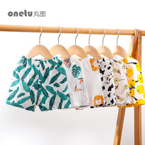 Newborn baby shorts cotton summer crotch pants 1 year old thin 3 open stalls female children boys baby Summer clothes
