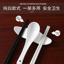 Bone porcelain pure white chopsticks holder can be customized logo box setting table male chopsticks ceramic multi-purpose chopsticks scoop chopsticks pillow