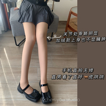 Autumn and winter plus velvet thickened supernatural flesh-colored skin color double-layer bare legs artifact naked sense jk wear leggings pantyhose