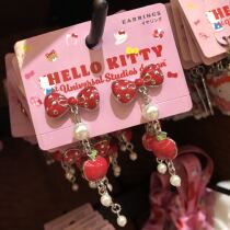 Japan USJ Universal Studios limited Hello Kitty cartoon cute earring ear clip brooch