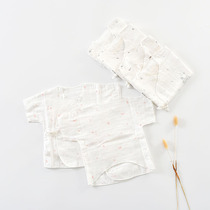 Beiyiner summer newborn clothes 0-3 months pure cotton gauze half back clothing infant short sleeve monk shirt