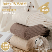 Super thick tall cotton pants Japanese leggings womens autumn and winter models plus velvet warm extended version thick pantyhose winter