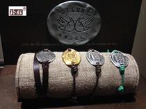 Couple Spanish UNOde50 Angel Wings Silver Sheet Simple Cotton Rope Bracelet Men and Women Handmade Pull