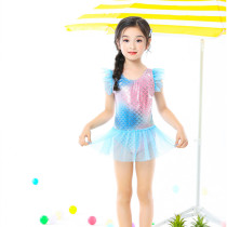Mermaid swimsuit 2021 children new girl princess one-piece dress primary school child fish baby tail
