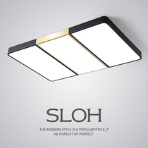 Nordic luxury living room lamp rectangular lamp led iron creative fashion modern simple apartment ceiling lamp