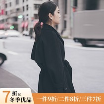 2021年新款韩系双面大衣女冬天小个子毛呢斗篷呢子羊毛外套无羊绒