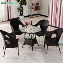 Outdoor courtyard balcony table and chair three pieces of furniture outdoor leisure five pieces of outdoor bar chair