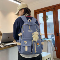 School bag female Korean version of middle school students junior high school students Japanese school style backpack male ins Wind large capacity backpack