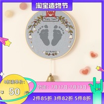 Haney Handmade Newborn baby Footprints Fetal hair souvenirs Full Moon 100 days gift Permanent baby souvenir footprints