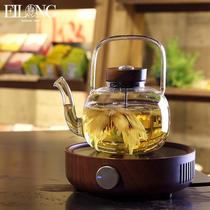 Taiwan Yilong heat-resistant glass pot filter tea pot thermometer temperature-sensitive kettle electric ceramic stove special tea cooker