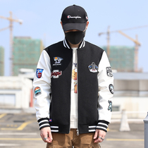 Mens winter down jacket short jacket baseball jacket youth Korean trend warm casual fashion down jacket