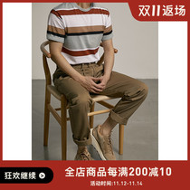 British Royal Supplier SUNSPEL Spring Summer Short Sleeve Striped T-shirt 0001