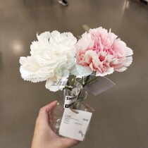 IKEA IKEA artificial flower artificial flower artificial flower imitation flower decorative flower Carnation powder white dark purple 30cm