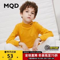 MQD children's clothing boys and girls warm high collar T-shirt winter new solid color Joker children's underwear bottoming shirt autumn clothing tide