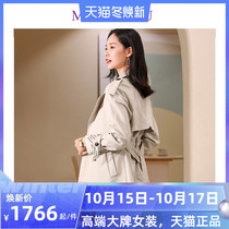 Brand womens windbreaker short 2021 spring new Korean version of temperament slim coat high-end big brand coat trend