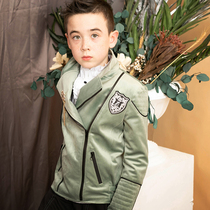 Leven Jubilee Boy Autumn Clothing 21 Years New Outfitting Foreign Suit Foreign Air CUHK Boy Jacket Zipped-shirt CUHK Scōnen