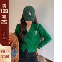 XUELI Sydney women minimalist vneck sweater coat women 2021 autumn and winter New color letter knitted cardigan