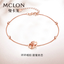 Mancaron attachment to colorful gold bracelet 18k gold bracelet rose gold fine bracelet women color gold