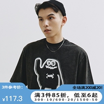 SAMESAME22SS washed up as old mascot country tide short sleeve t-shirt male and female loose round collar summer style couples dress