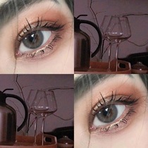 2 pieces of Meralfi retro green-brown contact lenses yearly throw mixed-blood brown-gray large diameter contact myopia glasses