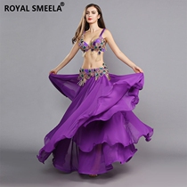 Belly dance 2019 new set of costumes female performance clothes Sexy fairy models autumn and winter Oriental dance dance dress performance dress