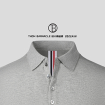 THOM BARNACLE OFFICIAL 2022 NEW MALE SUMMER FASHION BRIEF PURE COTTON POLO SHIRT