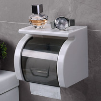 Bathroom rack-free toilet suction wall type waterproof tissue box roll paper holder toilet wall drawing rack