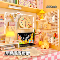 Hole board rack desktop dormitory hanging board punch-free vertical display stand childrens hole wall rack