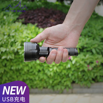 On the road X3-PRO car broken window strong light flashlight USB direct charging ultra-bright outdoor long-range waterproof flashlight