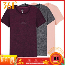361 Degrees Womens Dress Short Sleeve 2019 Summer Round Collar Fitness T-shirt Women Sports Speed Dry Breathable Comfort Blouse Half Sleeve Woman