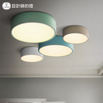 Designers lamp simple Nordic dining room creative chandelier living room bedroom macaron Smith suction dual-purpose lamp