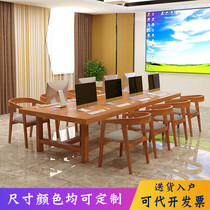 Nordic Solid Wood Congress Table table strip table minimalist desk desk desk desk designer training table bench