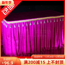 Wedding props welcome arrangement welcome table folding table sign-in table tablecloth table gold velvet tablecloth