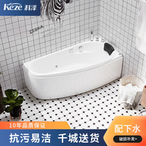 Keze small apartment bathtub Home bathroom Acrylic jacuzzi Mini bath tub 1 2-1 7 meters