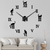 European style simple style design clock living room bedroom decoration wall sticker wall clock acrylic DIY silent clock