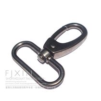 Diy bag accessories 3 8cm gun color (bright black) metal hook buckle bag buckle strap adhesive hook