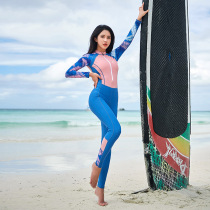 Full body sunscreen swimsuit long sleeve trousers diving suit jellyfish dress female size Swimming swimsuit surfing beach snorkeling suit