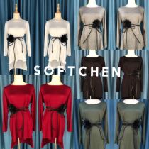 SOFTCHEN Latin Dance Modal Soft Joker Practice Dress Short Front Short Back Long Butt Dress