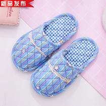 New childrens spring cotton slippers thin childrens home slippers spring indoor slippers 20F19 new