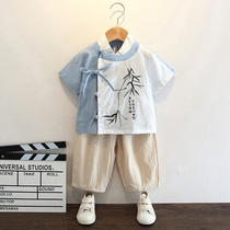 Boy Hanfu Summer Thin end of the day Meridian Costume Suit Mens Baby Age Gown childrens ancient dress Performance Tang Fashion