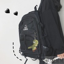  School bag female Korean version of high school college student ins Hong Kong style retro backpack 16 computer large capacity backpack travel bag