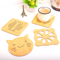 Japanese heat insulation mat household coaster bowl mat kitchen wood anti-scalding plate mat dish tea cup table mat