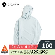 gxgjeans mens joint item solid color embroidery large pocket hooded sweater male JY131266E