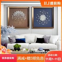 Fire tree silver flower simple beauty high-end restaurant hanging painting large size Nordic living room sofa background wall decorative painting triple