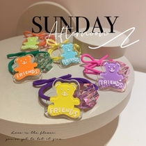 monster little monster Korean version of the big childrens parent-child cute bear fashion hair ring hair rope
